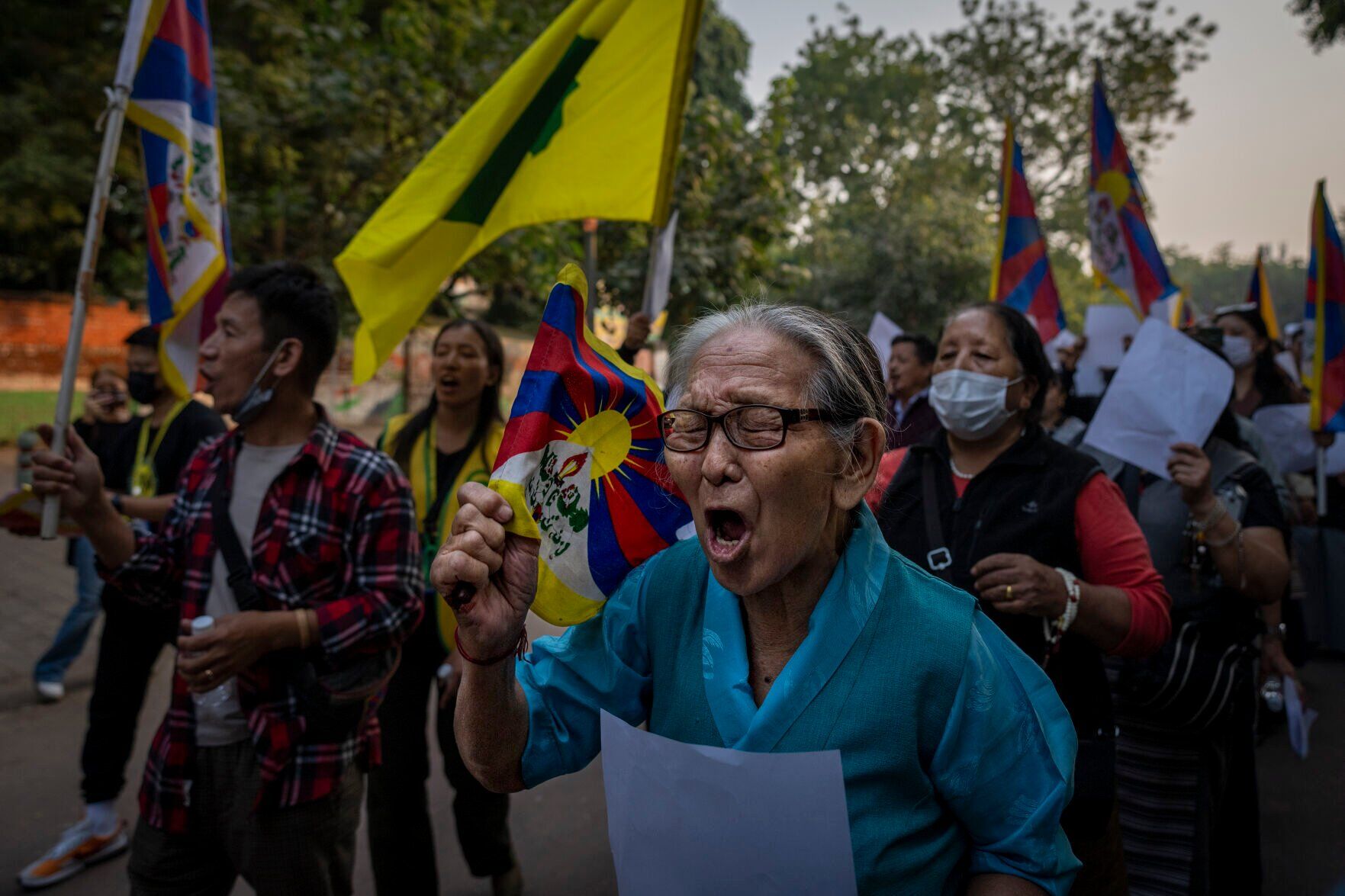 APTOPIX India Tibetan Protest